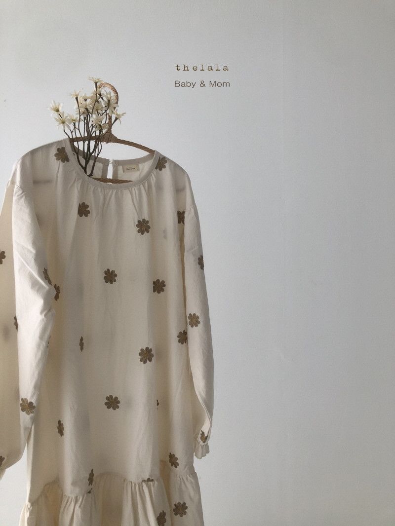 LALA - Korean Children Fashion - #Kfashion4kids - Adult Daisy Embroidery One-piece - 2