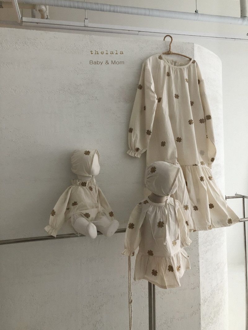 LALA - Korean Children Fashion - #Kfashion4kids - Adult Daisy Embroidery One-piece - 8