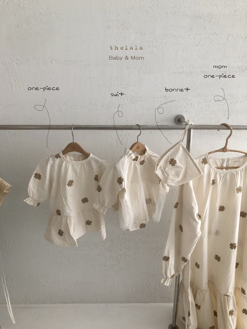 LALA - Korean Children Fashion - #Kfashion4kids - Adult Daisy Embroidery One-piece - 9
