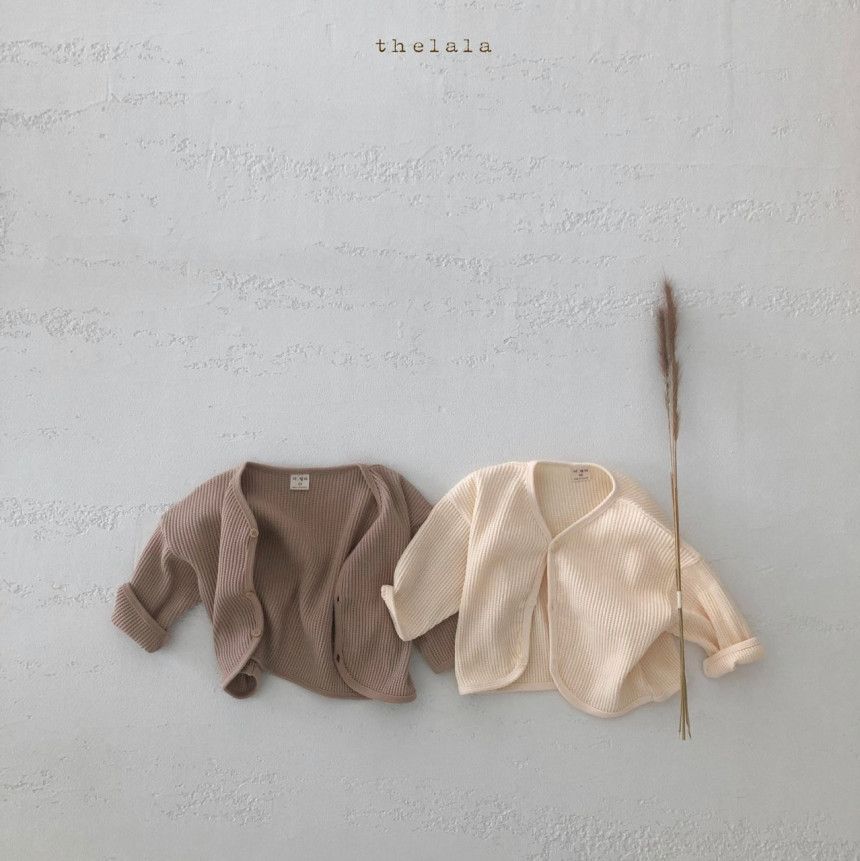 LALA - Korean Children Fashion - #Kfashion4kids - Waffle Cardigan