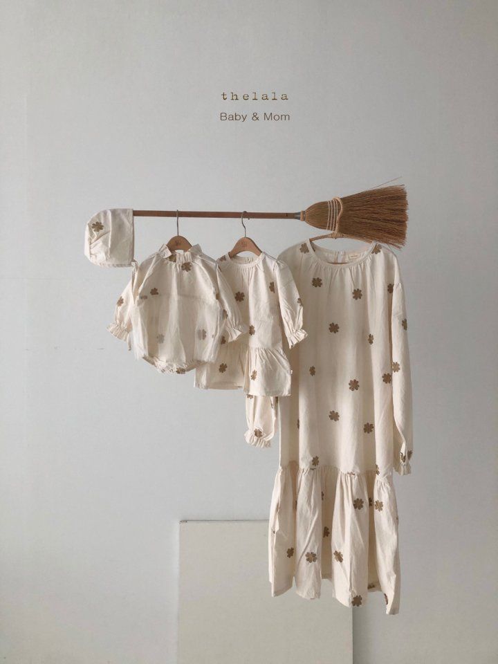 LALA - Korean Children Fashion - #Kfashion4kids - Daisy Embroidery One-piece - 5