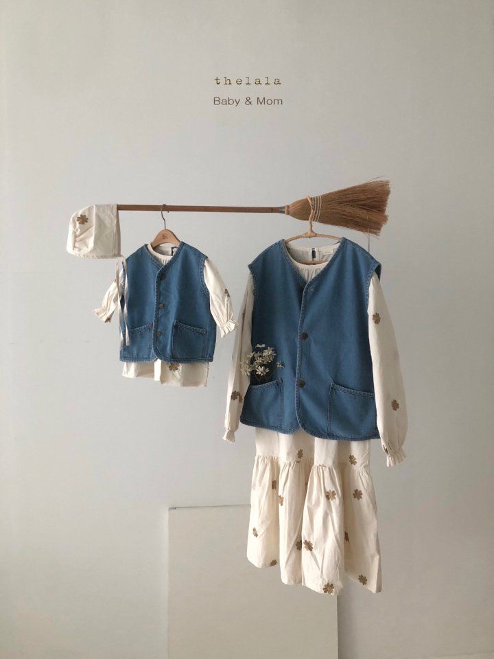 LALA - Korean Children Fashion - #Kfashion4kids - Daisy Embroidery One-piece - 6