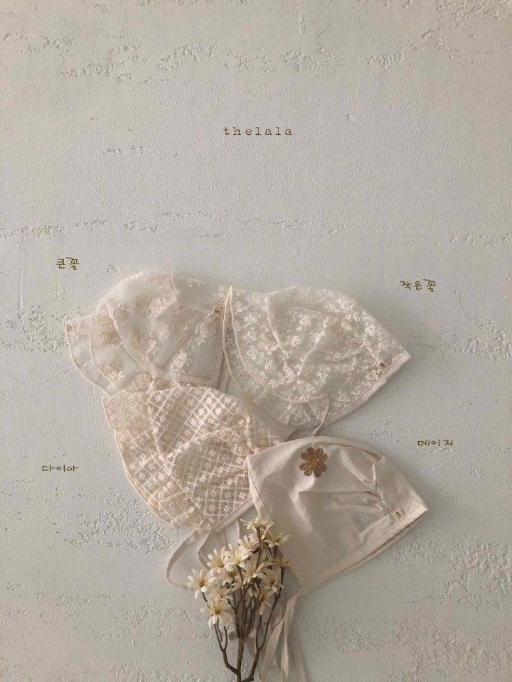 LALA - Korean Children Fashion - #Kfashion4kids - Lace Embroidery Bonnet - 2