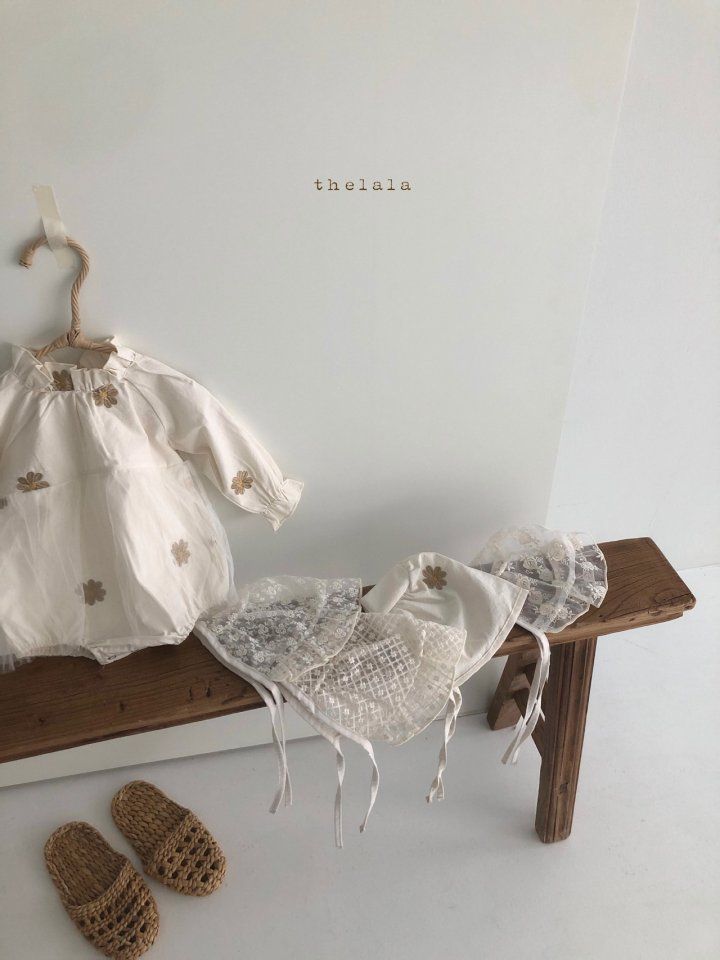 LALA - Korean Children Fashion - #Kfashion4kids - Lace Embroidery Bonnet - 5