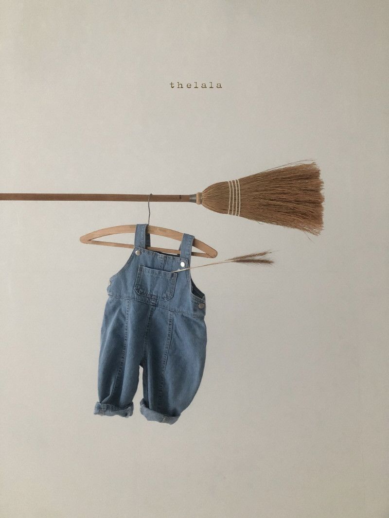 LALA - Korean Children Fashion - #Kfashion4kids - Denim Suspender Bodysuit - 3