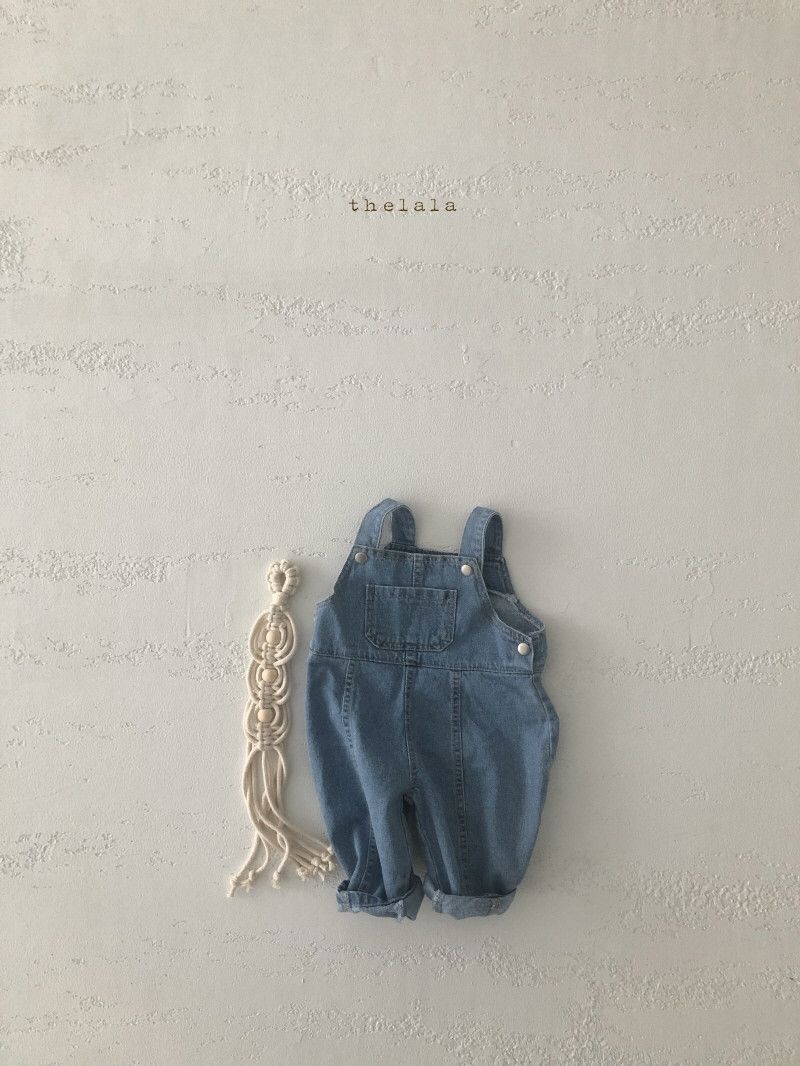LALA - Korean Children Fashion - #Kfashion4kids - Denim Suspender Bodysuit - 5