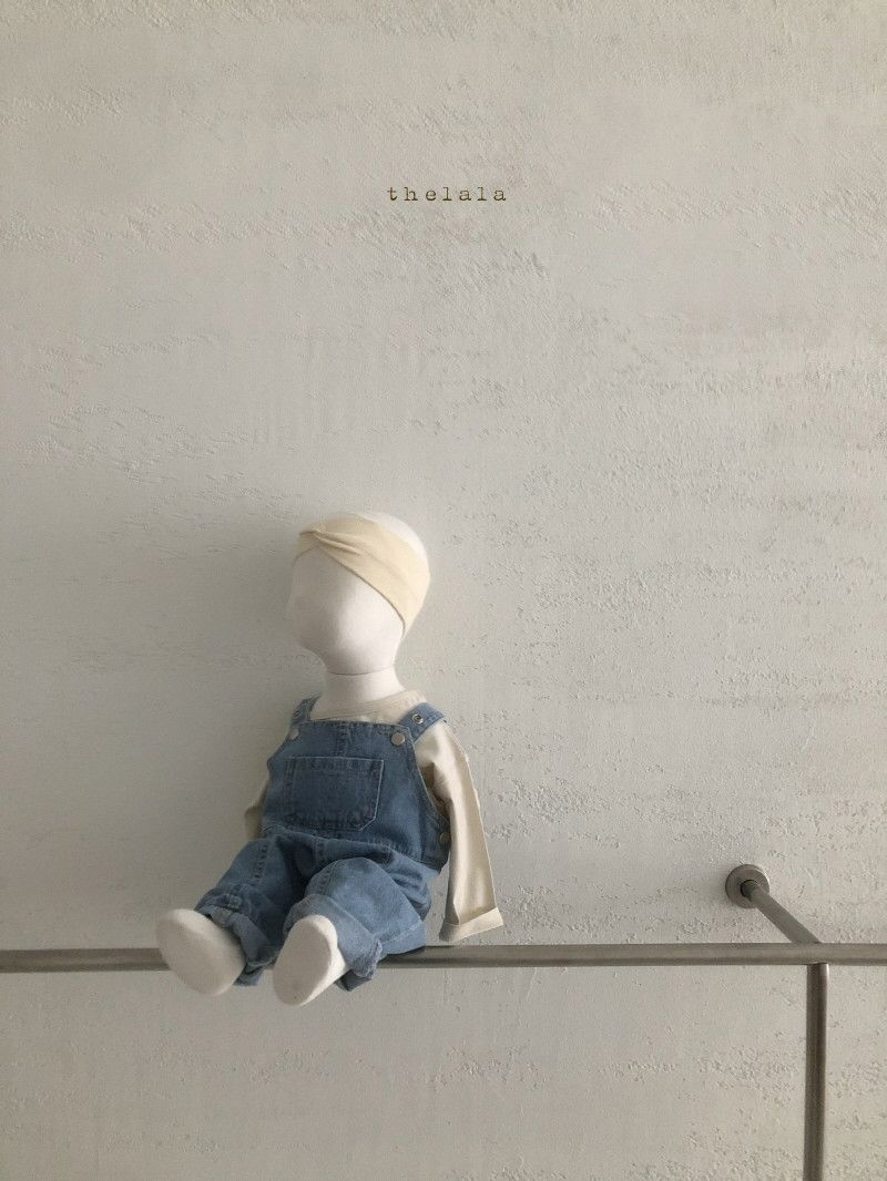 LALA - Korean Children Fashion - #Kfashion4kids - Denim Suspender Bodysuit - 6