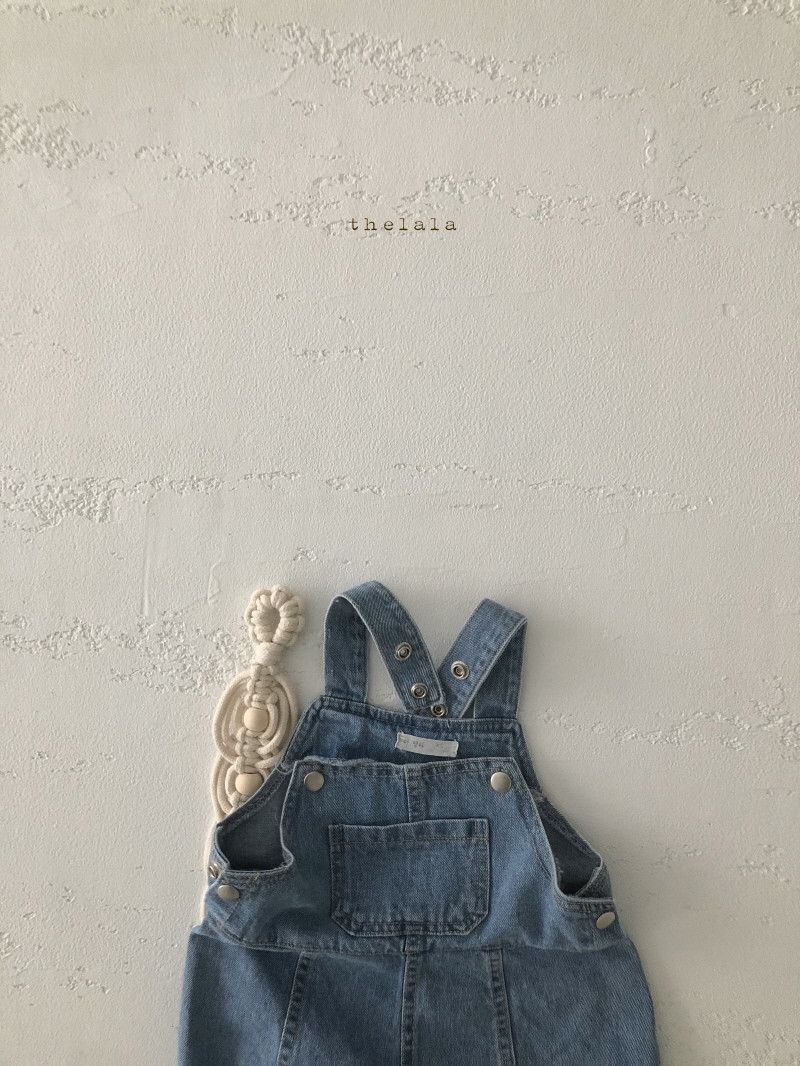 LALA - Korean Children Fashion - #Kfashion4kids - Denim Suspender Bodysuit - 8