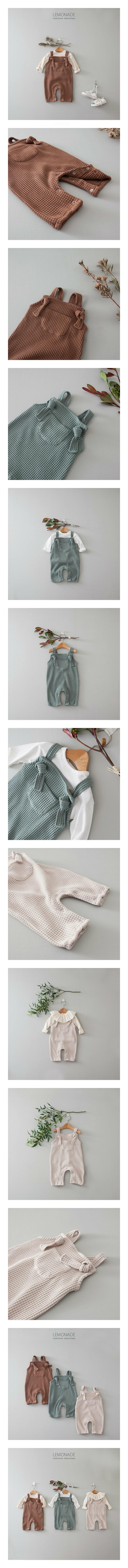LEMONADE - Korean Children Fashion - #Kfashion4kids - Waffle Suspender Pants