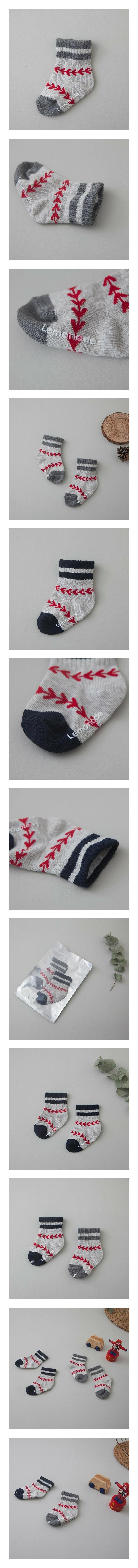 LEMONADE - Korean Children Fashion - #Kfashion4kids - Baseball Socks [set of 2]