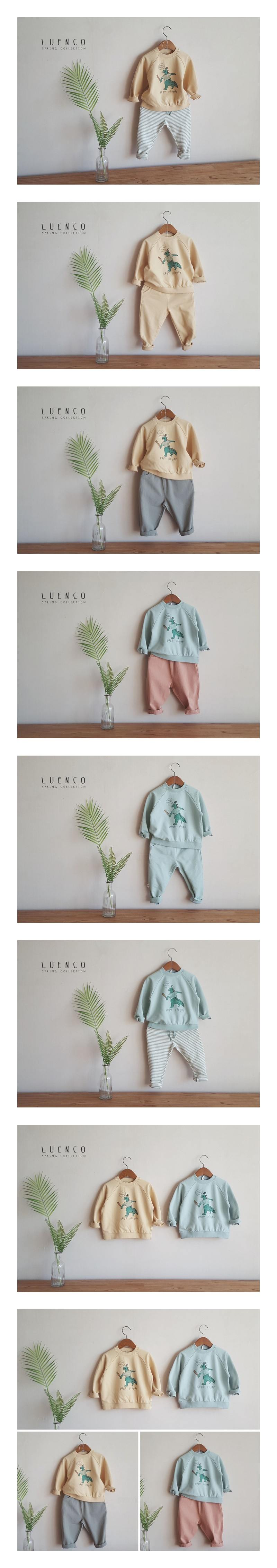 LUENCO - Korean Children Fashion - #Kfashion4kids - Baseball Dino Sweatshirt