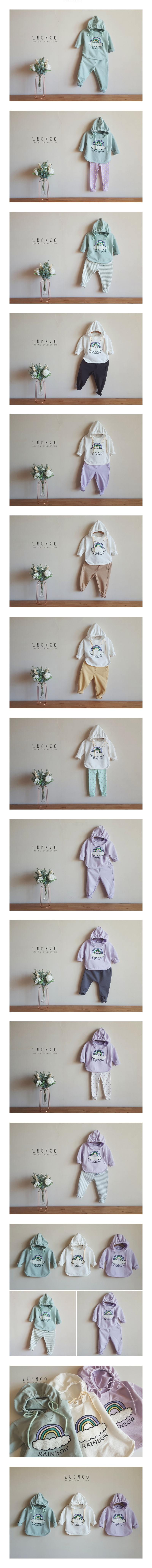 LUENCO - Korean Children Fashion - #Kfashion4kids - Rainbow Hood Tee