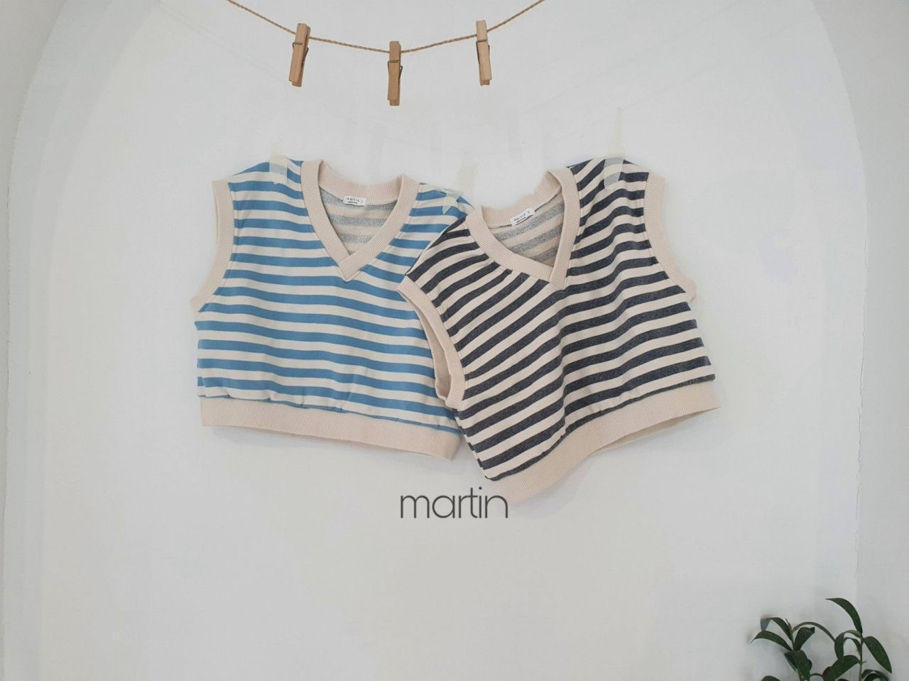 MARTIN - Korean Children Fashion - #Kfashion4kids - Stripe Vest