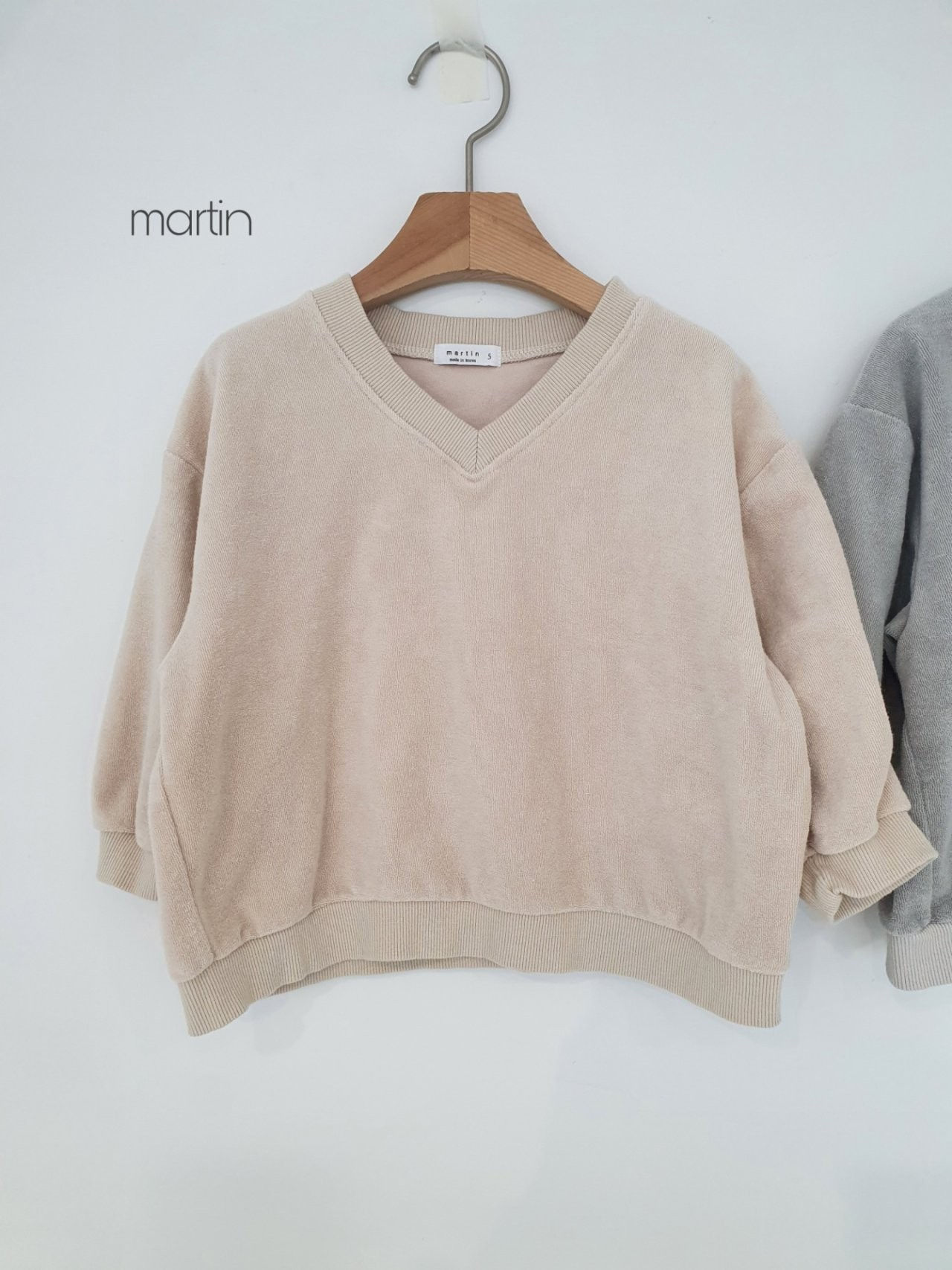 MARTIN - Korean Children Fashion - #Kfashion4kids - Terry V-neck Sweatshirt - 2
