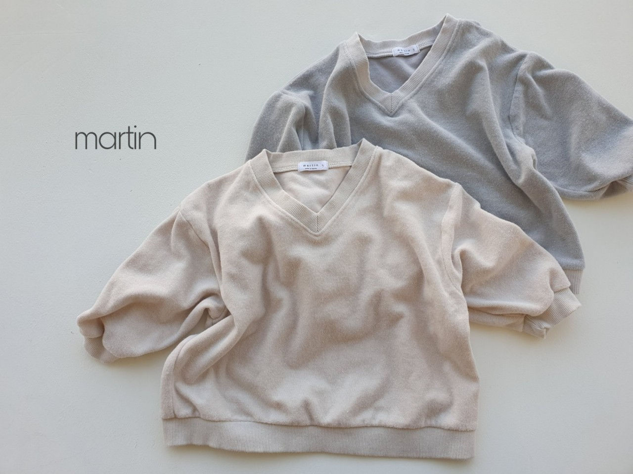 MARTIN - Korean Children Fashion - #Kfashion4kids - Terry V-neck Sweatshirt - 3