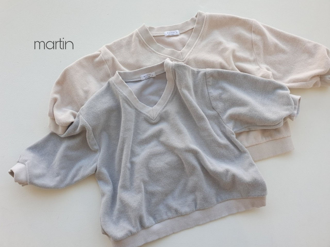 MARTIN - Korean Children Fashion - #Kfashion4kids - Terry V-neck Sweatshirt - 4