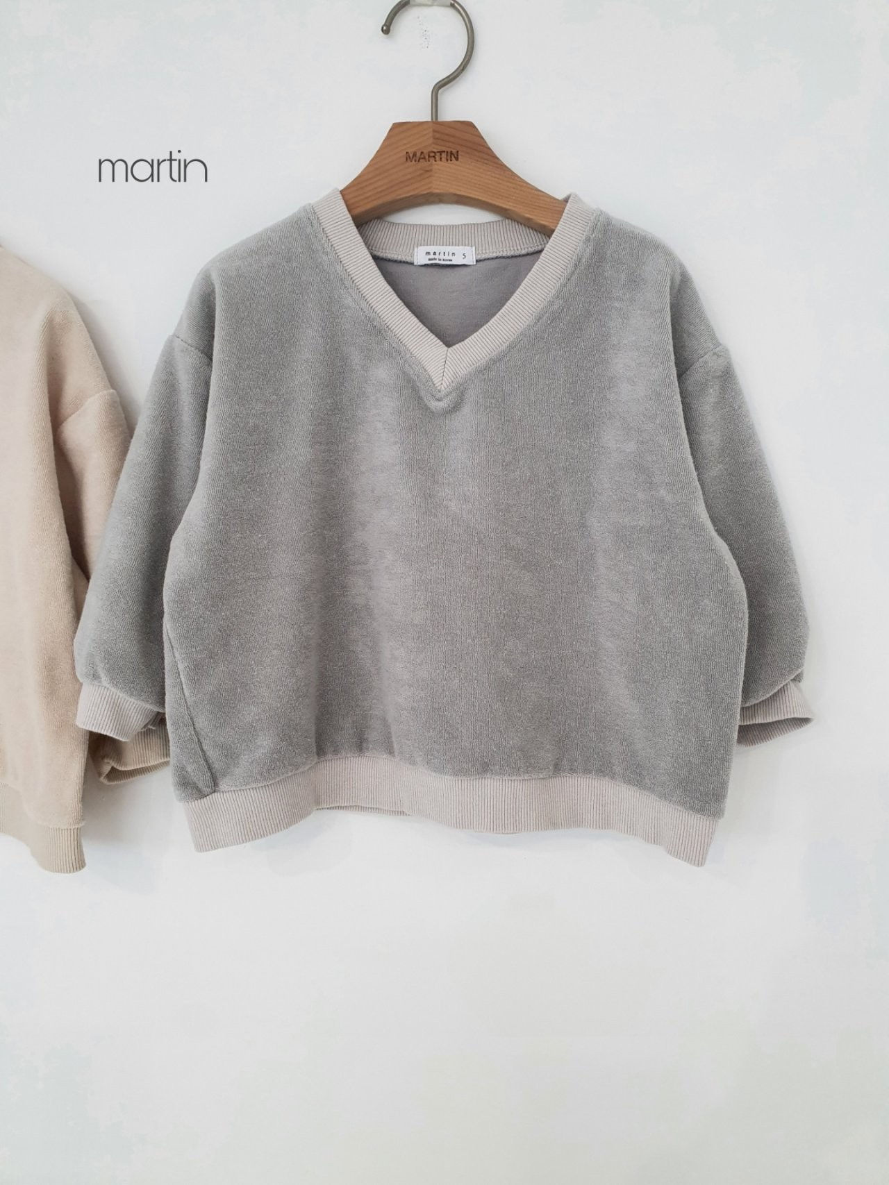 MARTIN - Korean Children Fashion - #Kfashion4kids - Terry V-neck Sweatshirt - 5