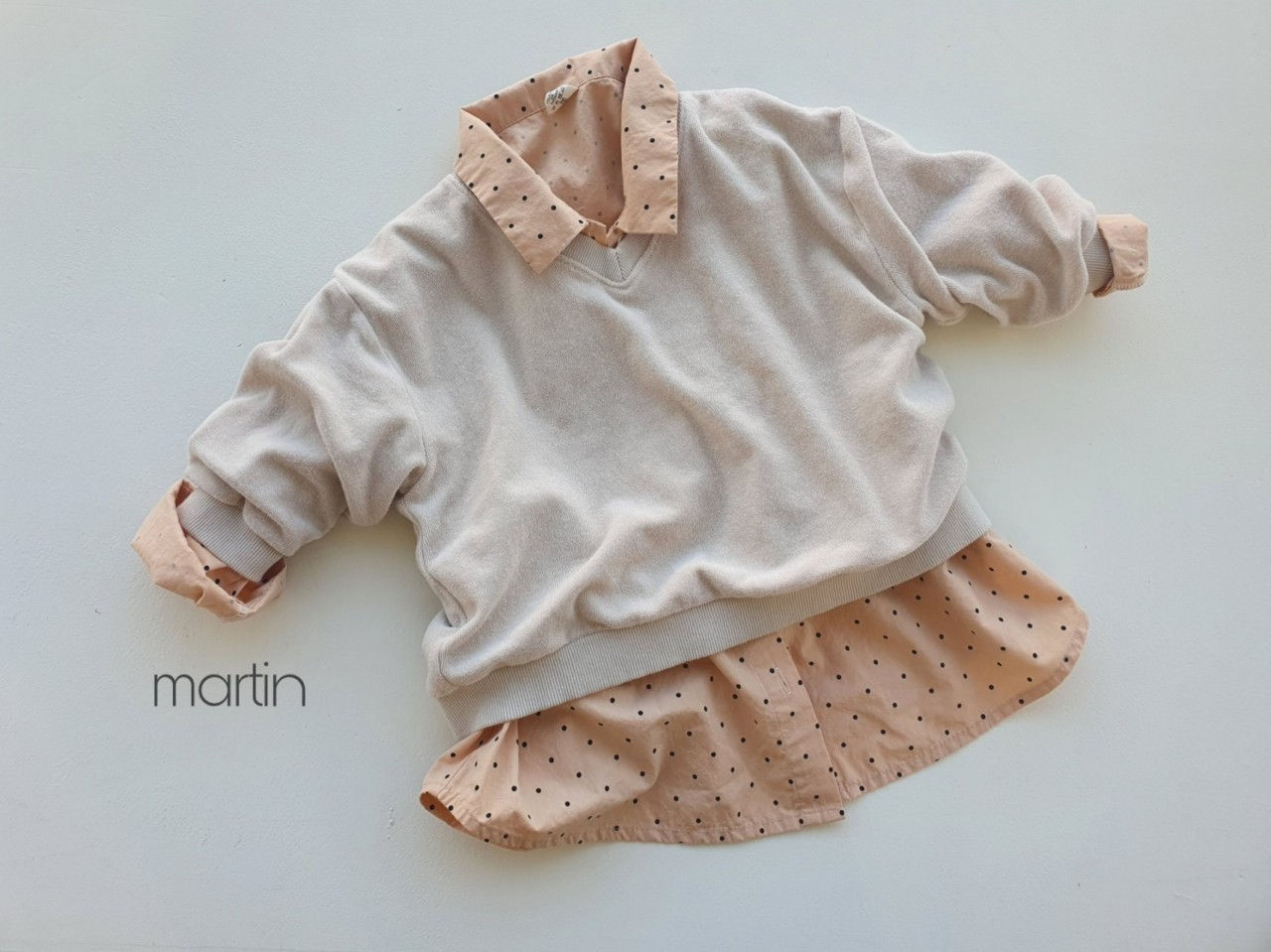 MARTIN - Korean Children Fashion - #Kfashion4kids - Terry V-neck Sweatshirt - 6