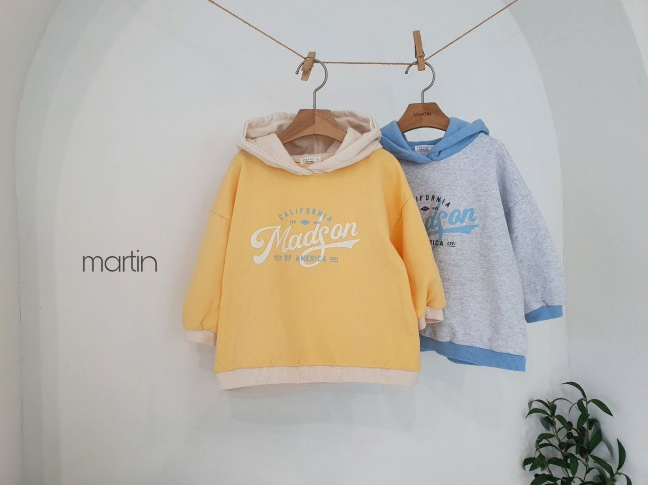 MARTIN - Korean Children Fashion - #Kfashion4kids - Colored Hood Sweatshirt