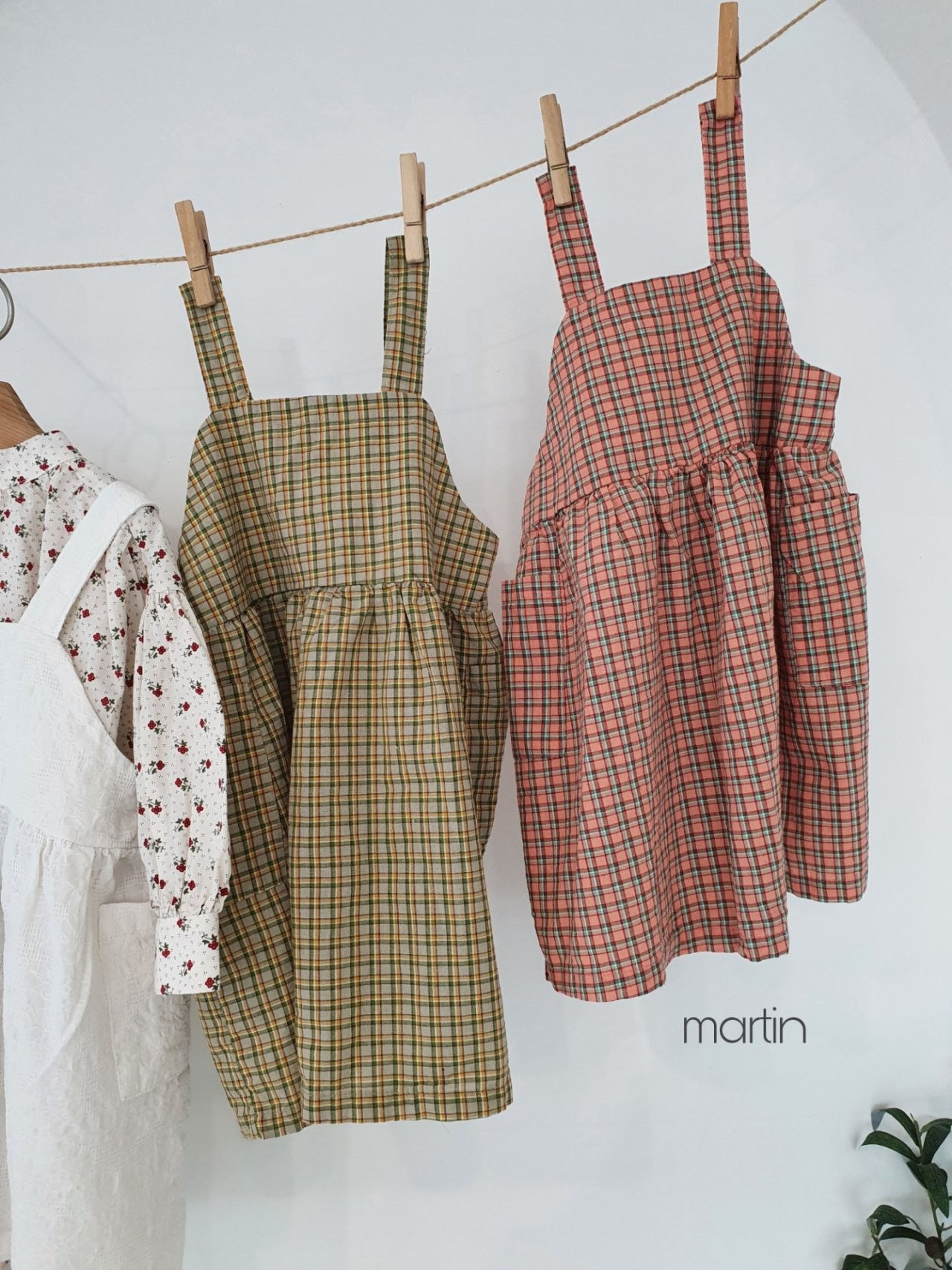 MARTIN - Korean Children Fashion - #Kfashion4kids - Check Eyelet One-piece - 2