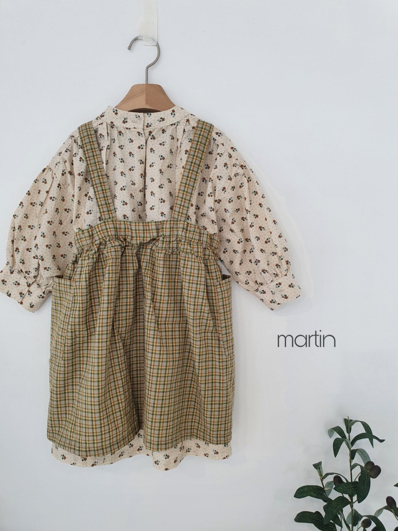 MARTIN - Korean Children Fashion - #Kfashion4kids - Check Eyelet One-piece - 6