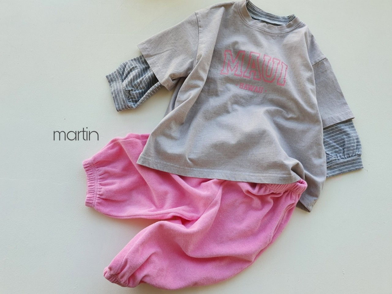 MARTIN - Korean Children Fashion - #Kfashion4kids - Midi Maui Layered Tee - 6