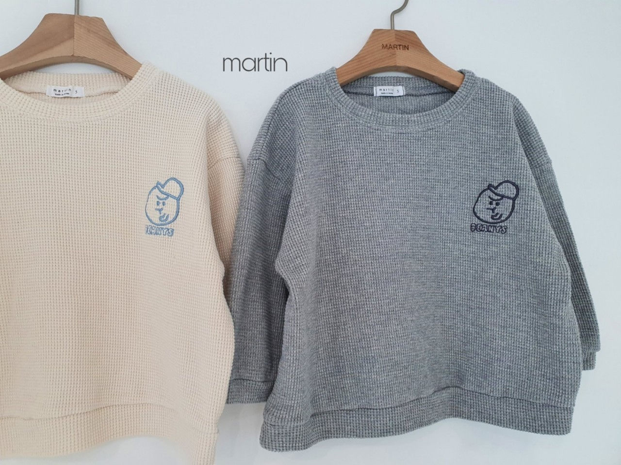 MARTIN - Korean Children Fashion - #Kfashion4kids - Waffle Embroidery Sweatshirt - 3