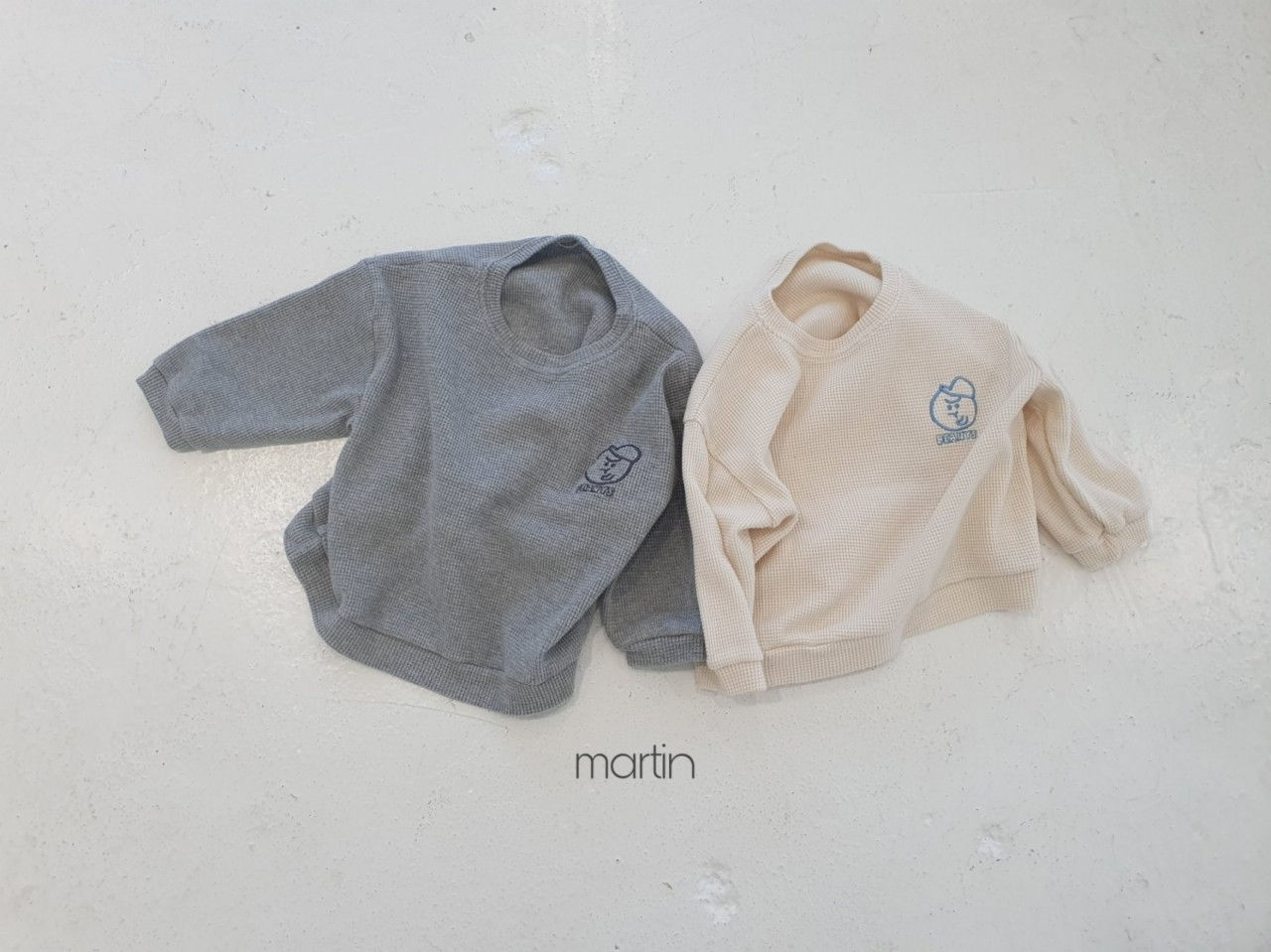 MARTIN - Korean Children Fashion - #Kfashion4kids - Waffle Embroidery Sweatshirt - 4