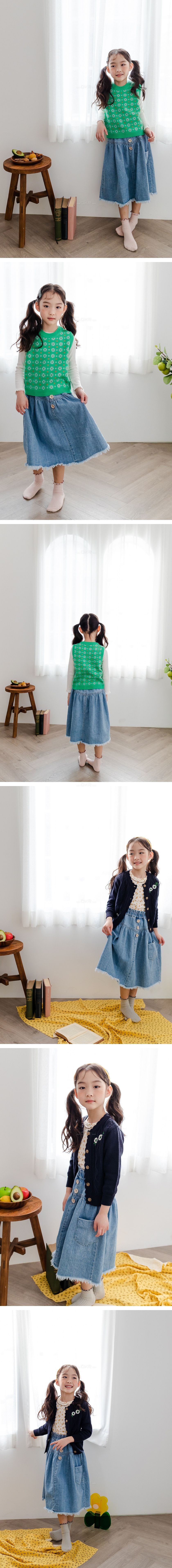 MILK POWDER - Korean Children Fashion - #Kfashion4kids - Denim Skirt