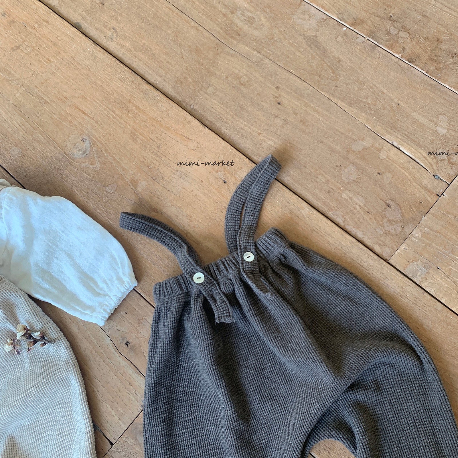 MIMI MARKET - Korean Children Fashion - #Kfashion4kids - Cookie Suspender Pants - 12