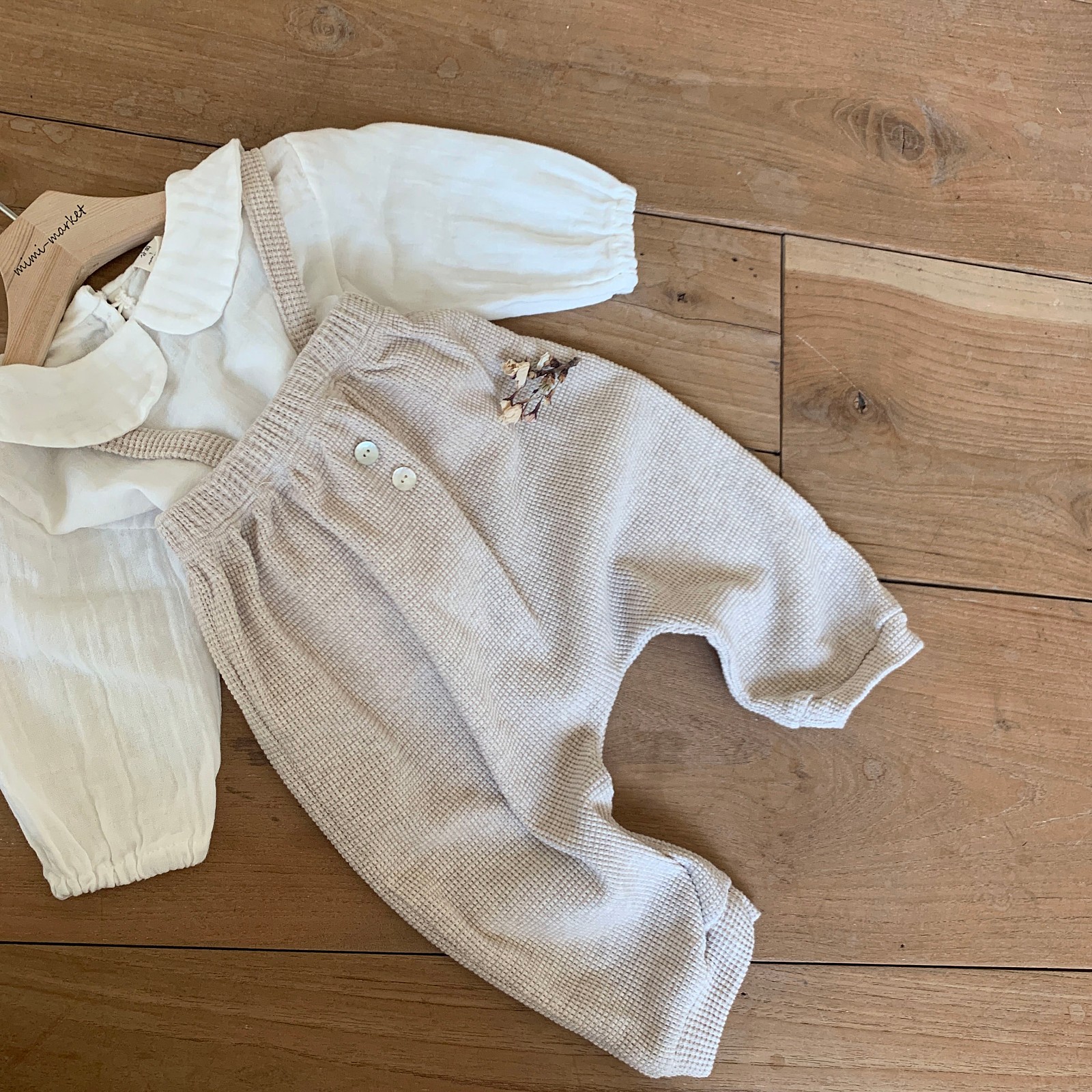MIMI MARKET - Korean Children Fashion - #Kfashion4kids - Cookie Suspender Pants - 6