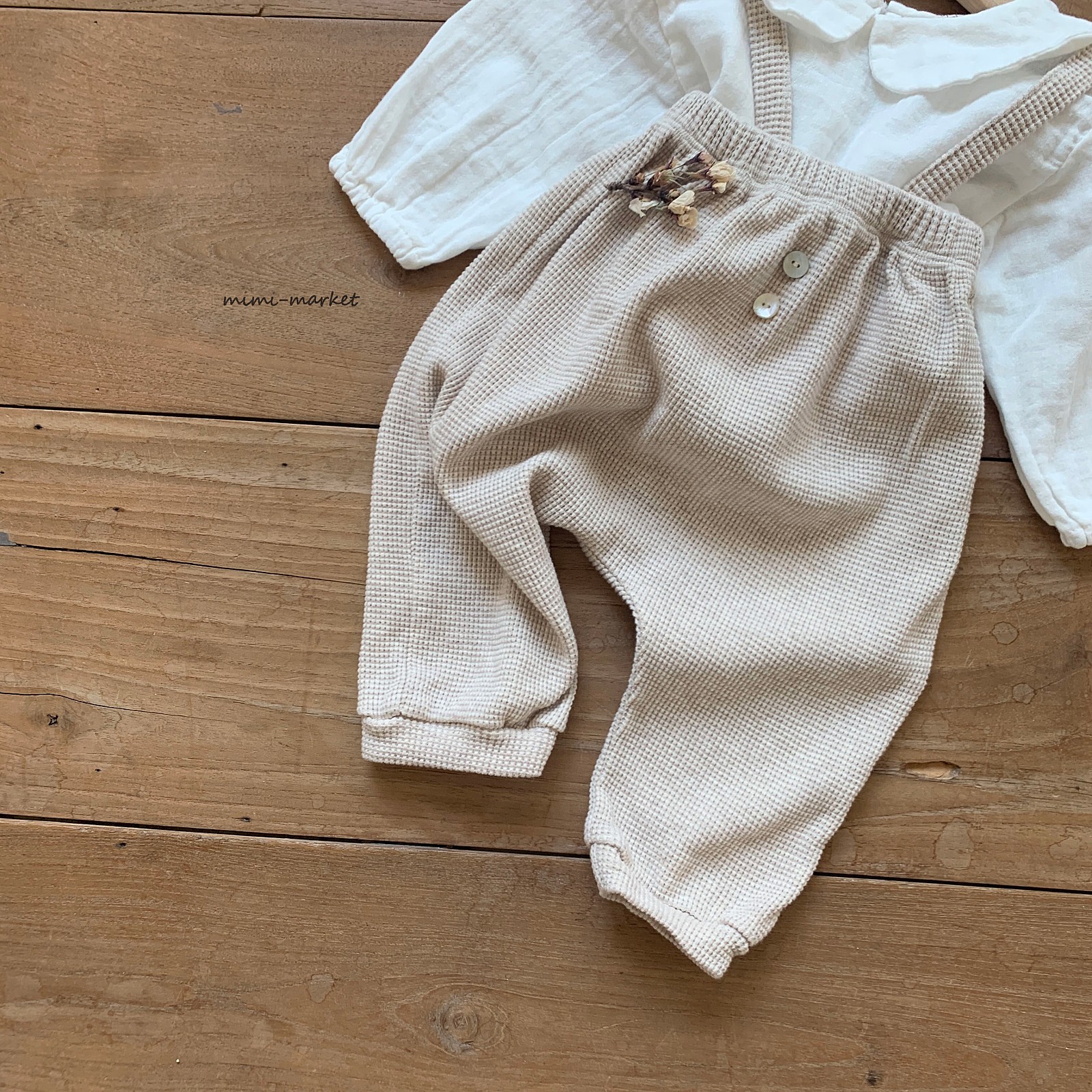 MIMI MARKET - Korean Children Fashion - #Kfashion4kids - Cookie Suspender Pants - 8