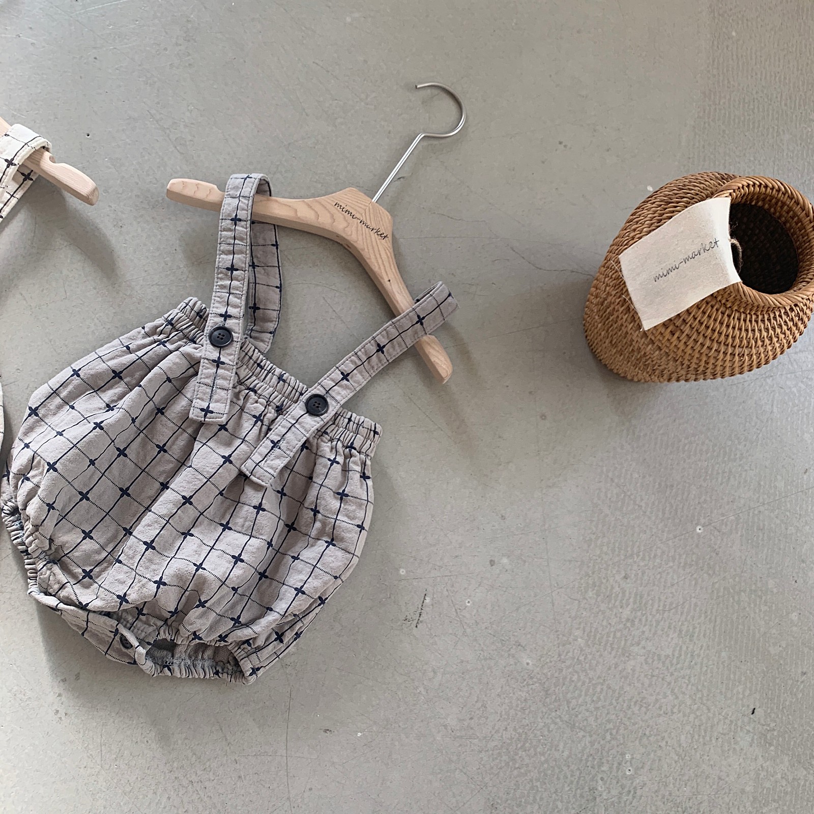 MIMI MARKET - Korean Children Fashion - #Kfashion4kids - Check Flower Suspender Bloomer - 11