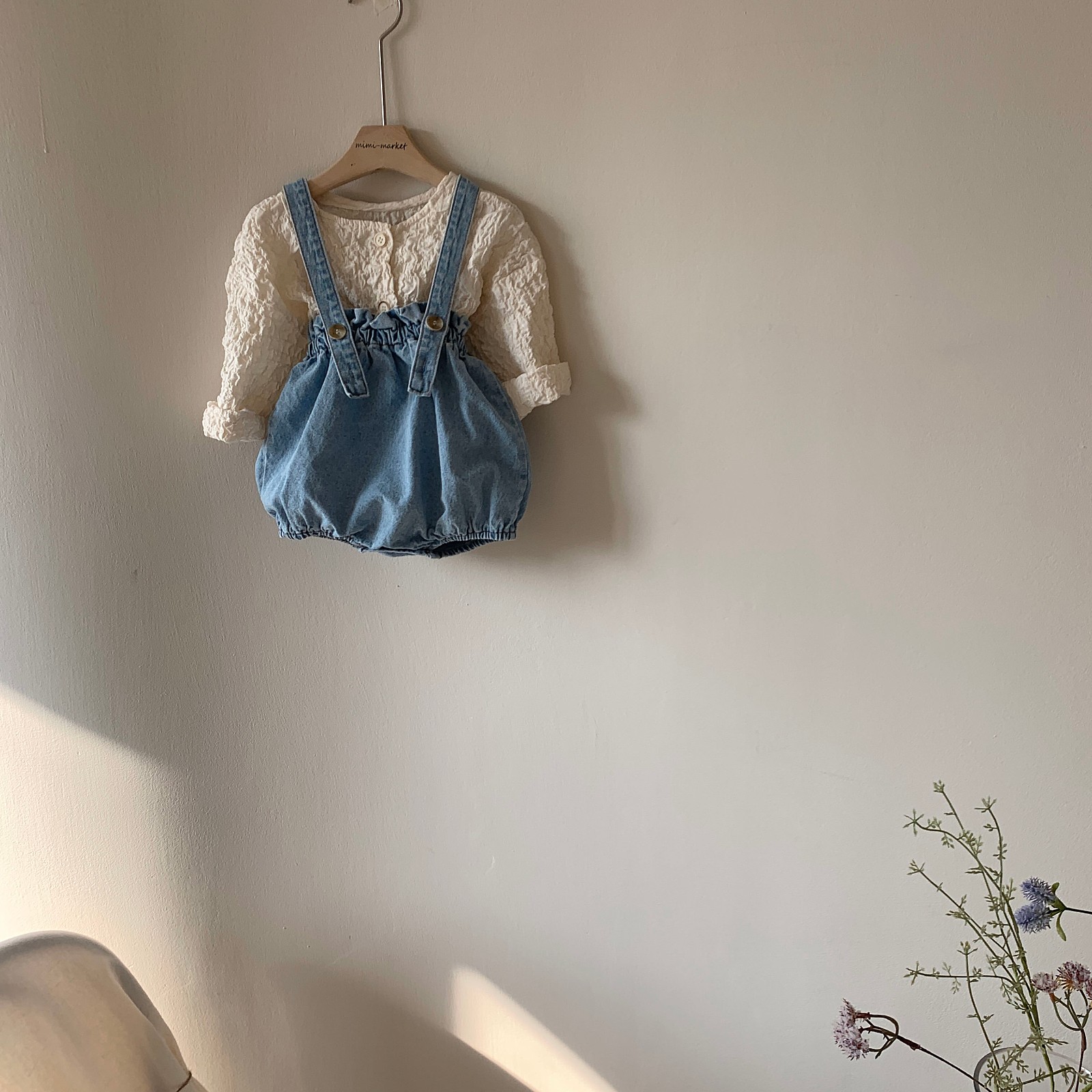 MIMI MARKET - Korean Children Fashion - #Kfashion4kids - Denim Pot Suspender Bloomer - 5