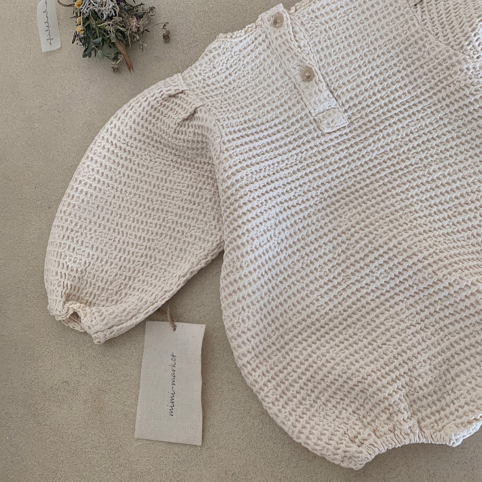 MIMI MARKET - Korean Children Fashion - #Kfashion4kids - Waffle Bodysuit - 2