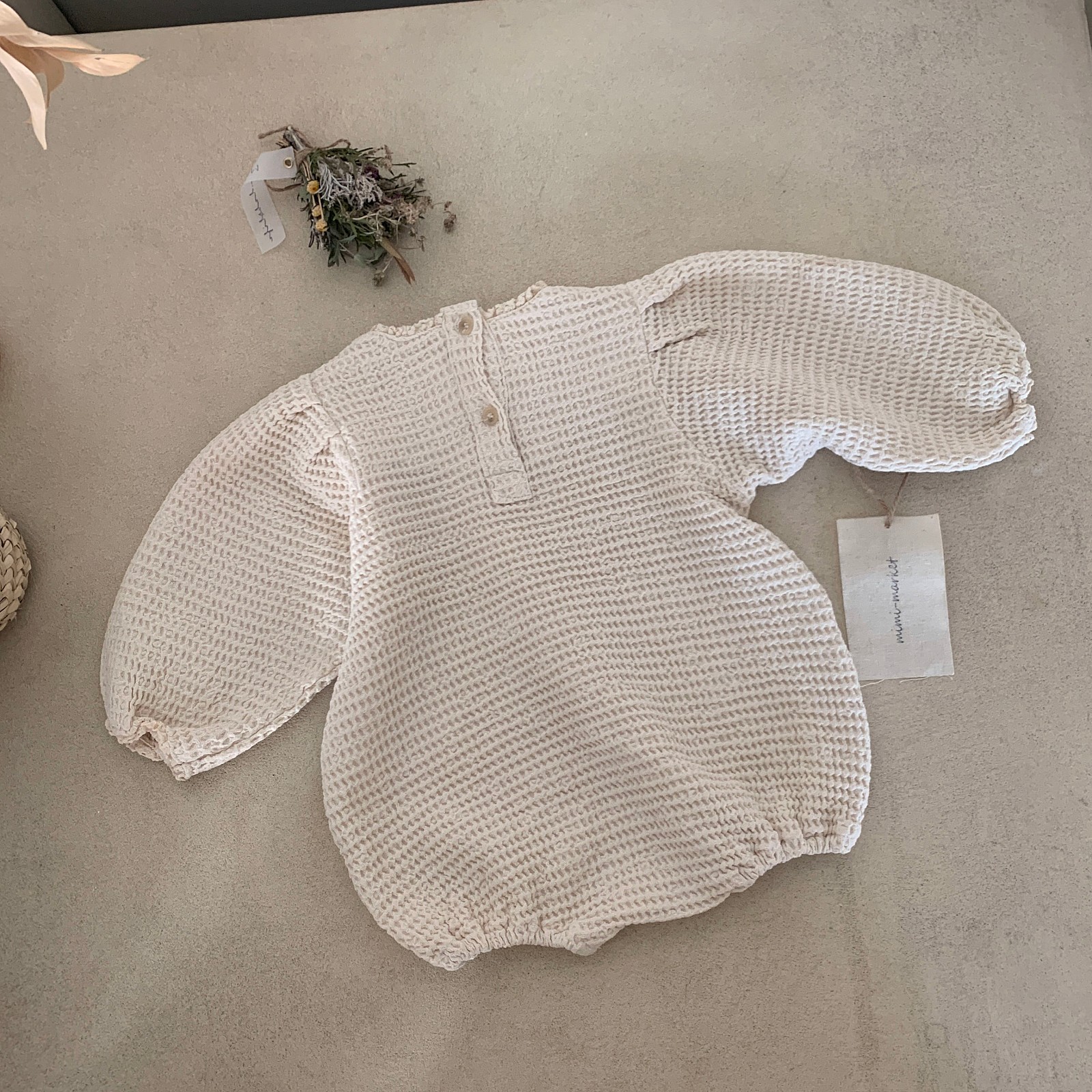 MIMI MARKET - Korean Children Fashion - #Kfashion4kids - Waffle Bodysuit - 5