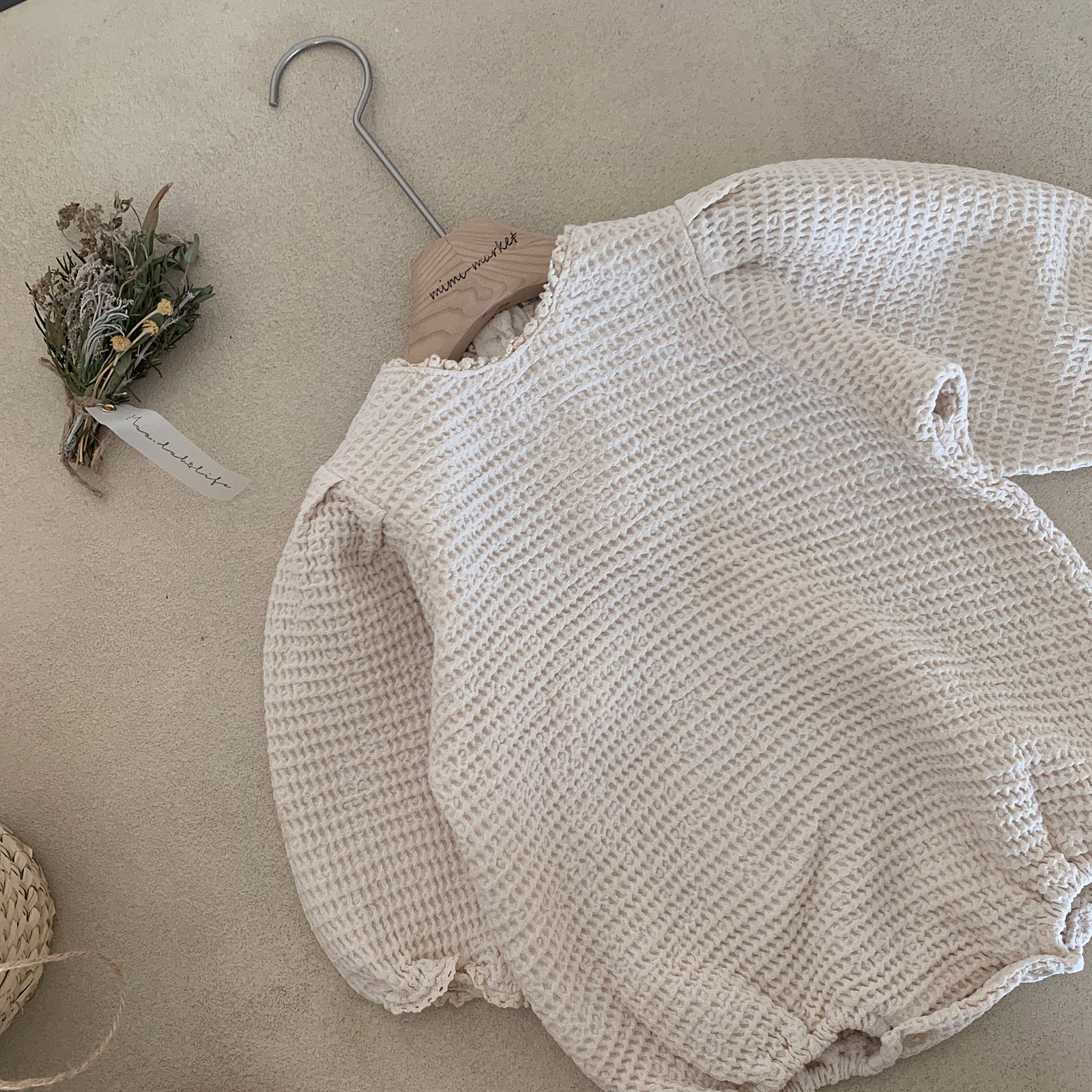 MIMI MARKET - Korean Children Fashion - #Kfashion4kids - Waffle Bodysuit - 8