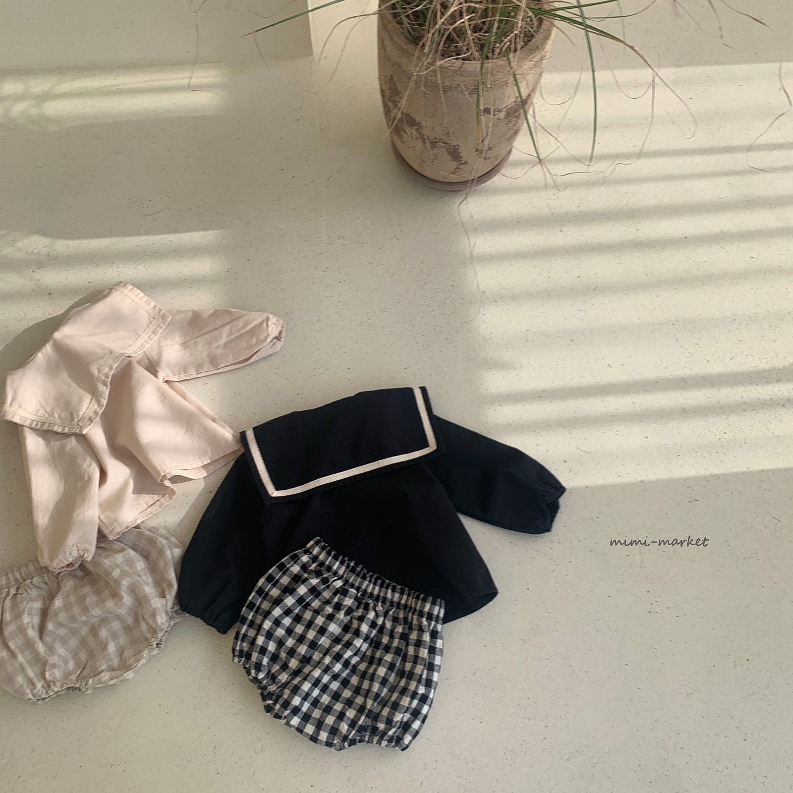MIMI MARKET - Korean Children Fashion - #Kfashion4kids - Sailor Top Bloomer Set - 12