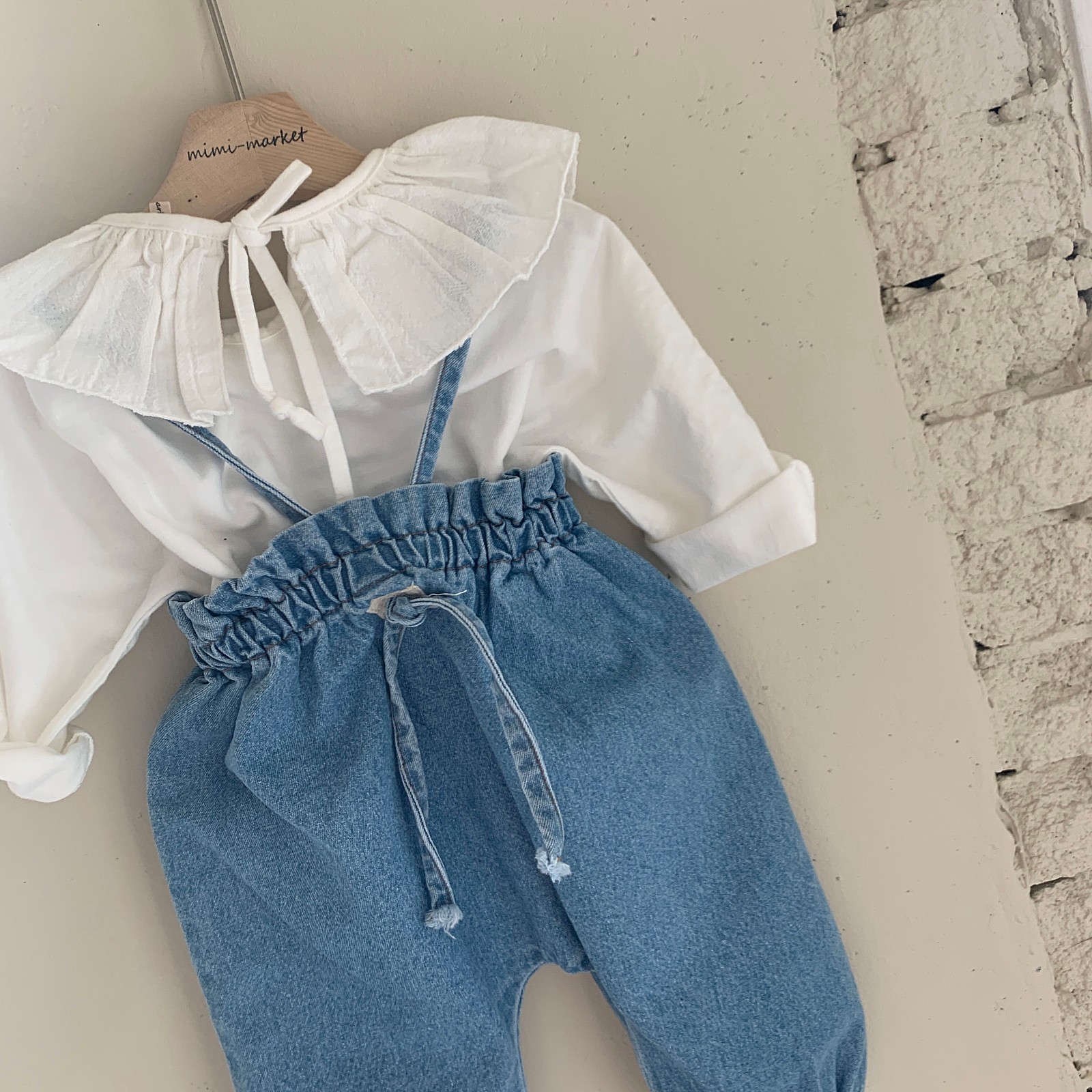 MIMI MARKET - Korean Children Fashion - #Kfashion4kids - Biggy Denim Suspender Pants - 2