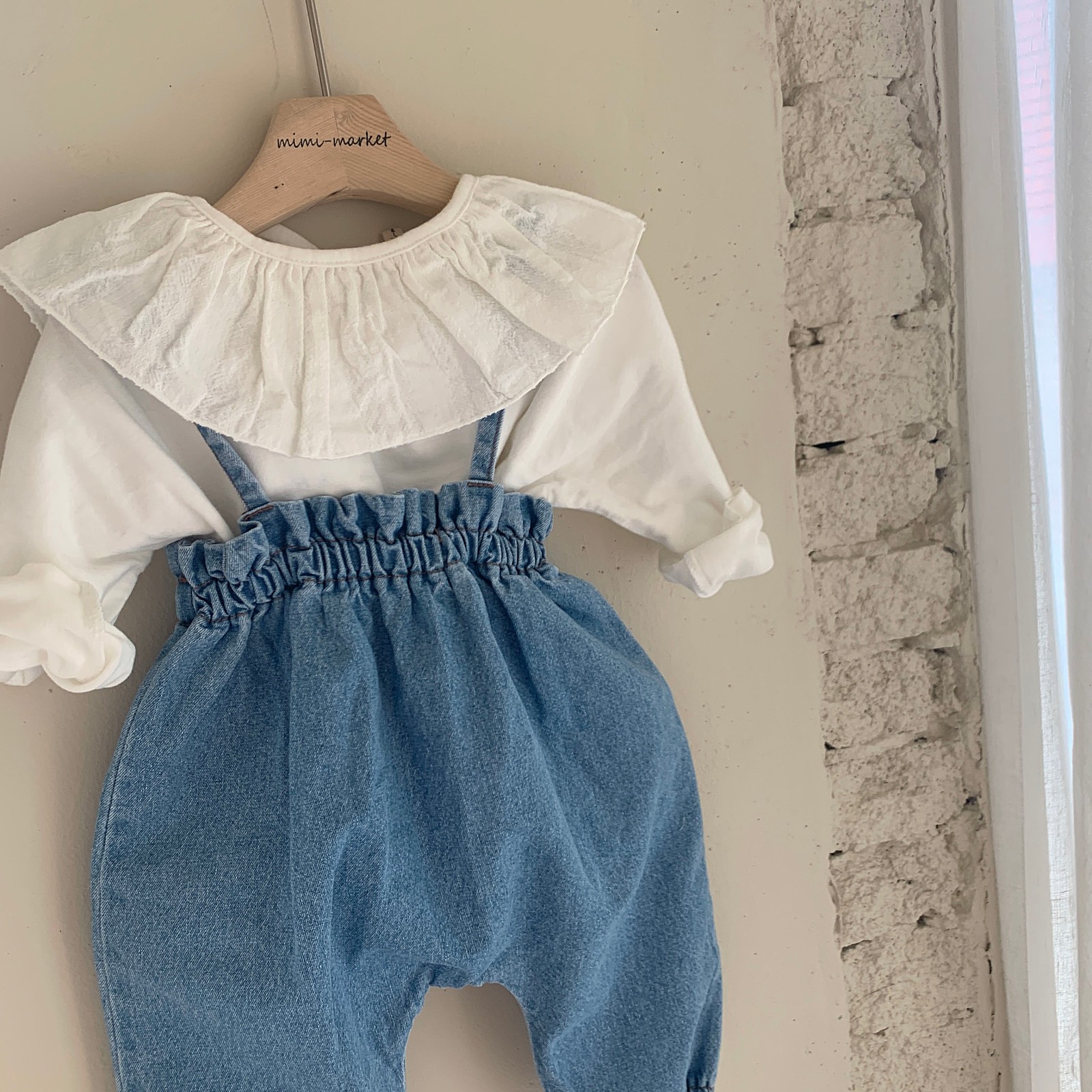 MIMI MARKET - Korean Children Fashion - #Kfashion4kids - Biggy Denim Suspender Pants - 3