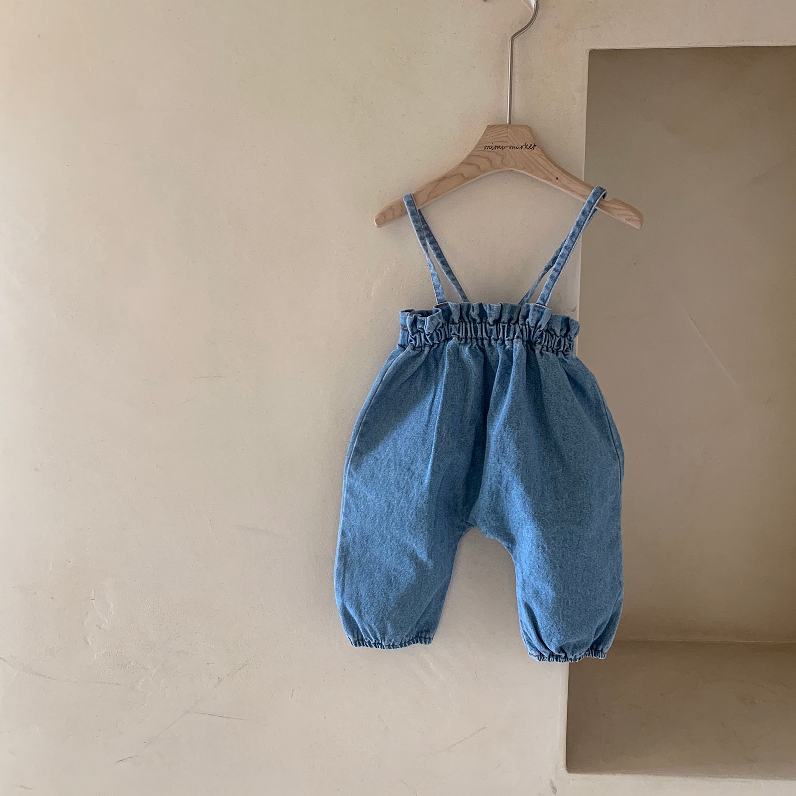 MIMI MARKET - Korean Children Fashion - #Kfashion4kids - Biggy Denim Suspender Pants - 8
