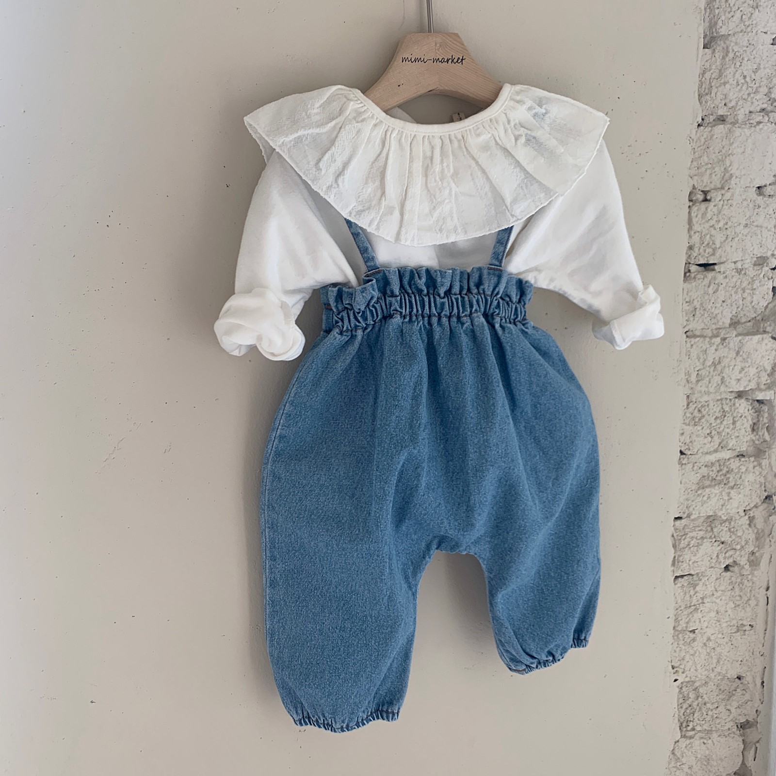 MIMI MARKET - Korean Children Fashion - #Kfashion4kids - Biggy Denim Suspender Pants - 9