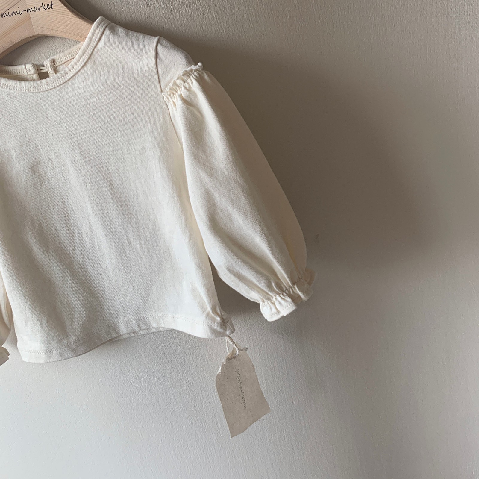 MIMI MARKET - Korean Children Fashion - #Kfashion4kids - Frill Sleeve Tee - 3