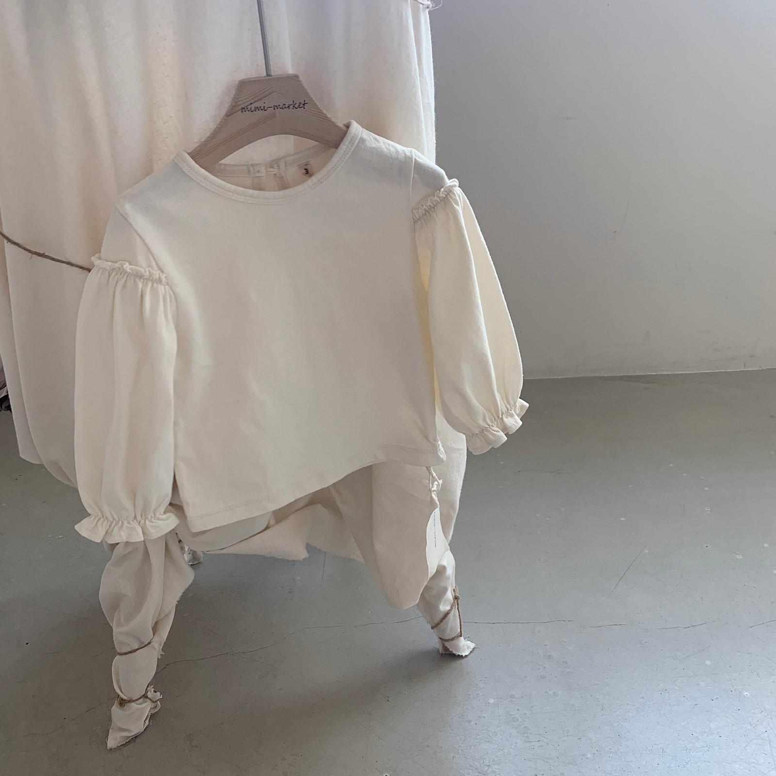 MIMI MARKET - Korean Children Fashion - #Kfashion4kids - Frill Sleeve Tee - 4