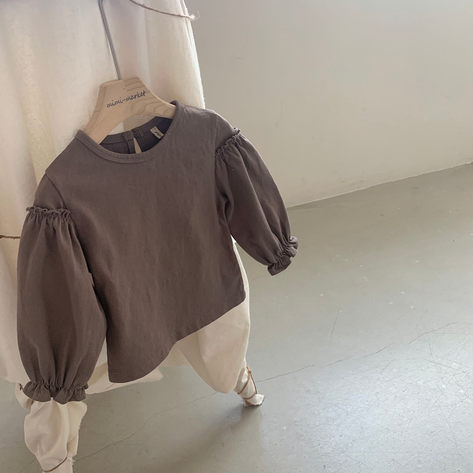 MIMI MARKET - Korean Children Fashion - #Kfashion4kids - Frill Sleeve Tee - 9
