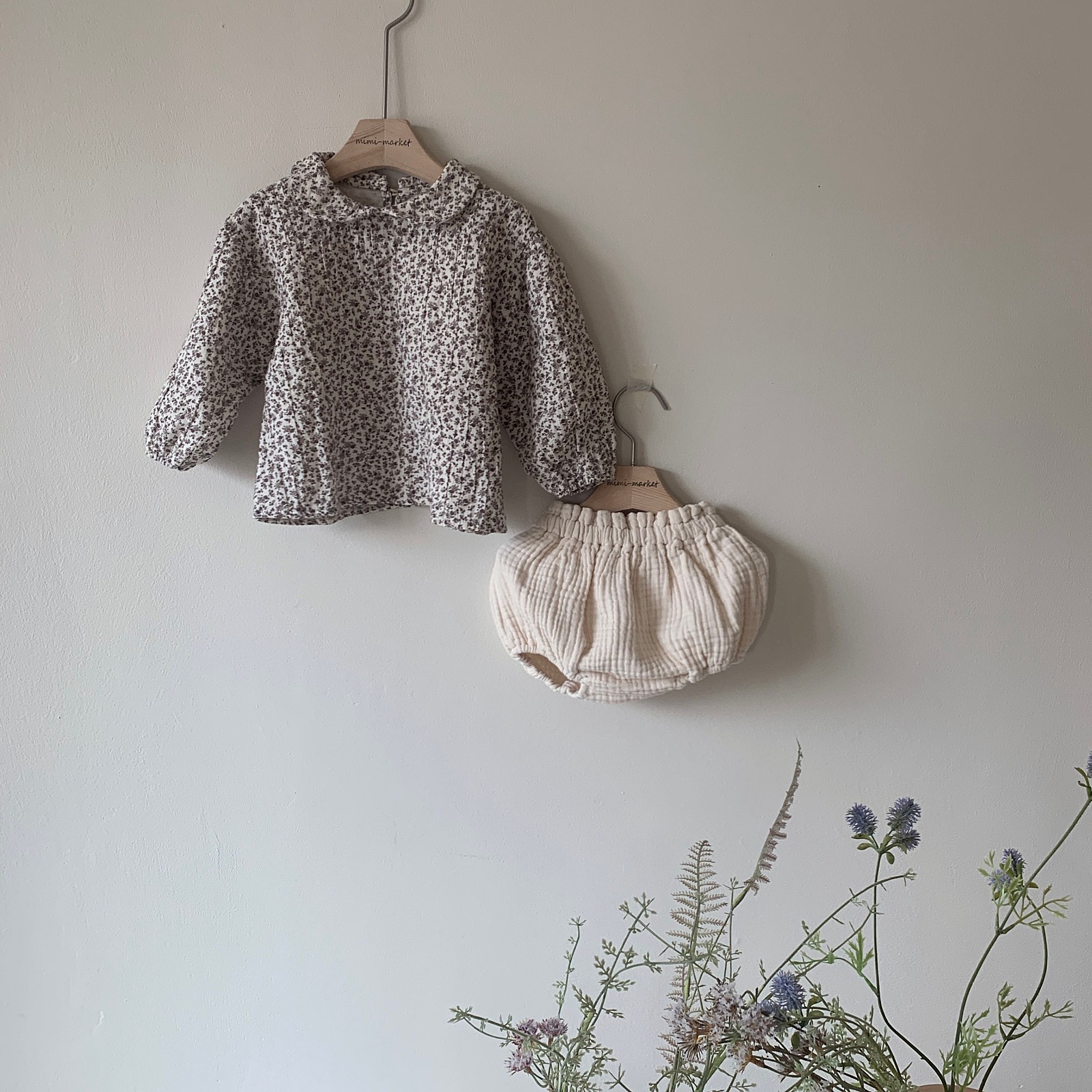 MIMI MARKET - Korean Children Fashion - #Kfashion4kids - Franc Blouse Bloomer Set - 12