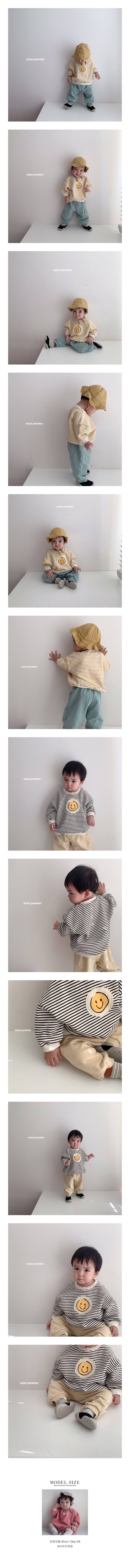 MINI POWDER - Korean Children Fashion - #Kfashion4kids - Stripe Smile Sweatshirt