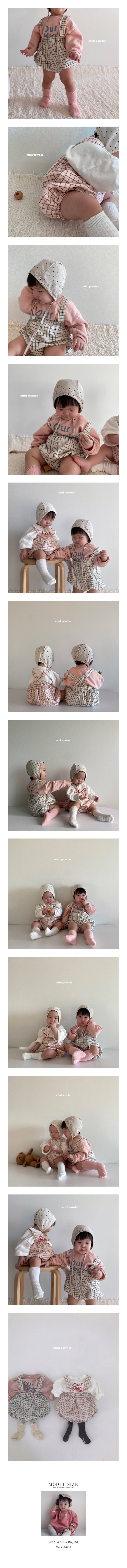 MINI POWDER - Korean Children Fashion - #Kfashion4kids - Check Suspender Bloomer