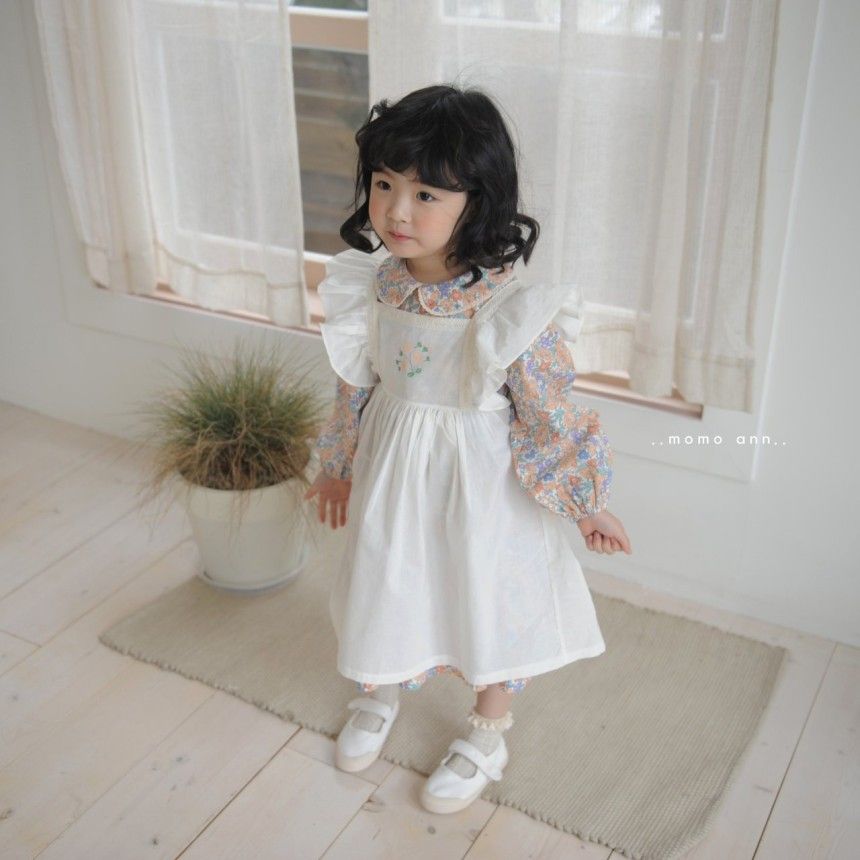 MOMO ANN - Korean Children Fashion - #Kfashion4kids - Floral Apron
