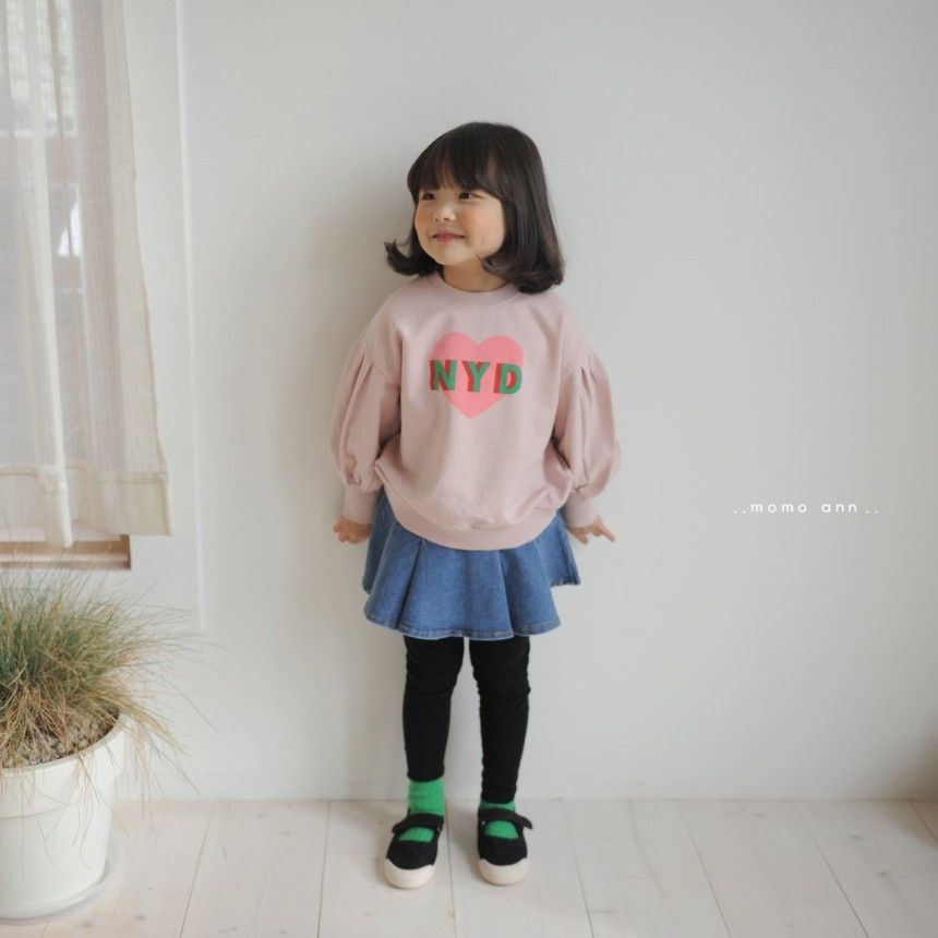 MOMO ANN - Korean Children Fashion - #Kfashion4kids - Heart Puff Sweatshirt
